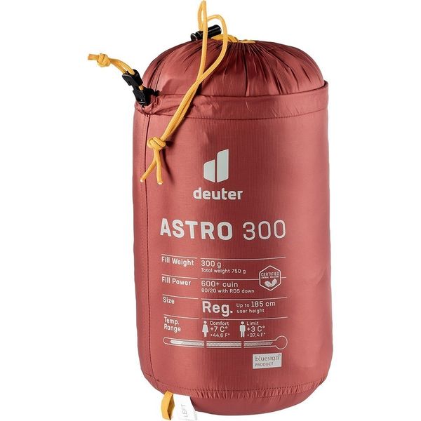Спальний мішок Deuter Astro 300 колір 5908 redwood-curry лівий 3711021 5908 1 фото