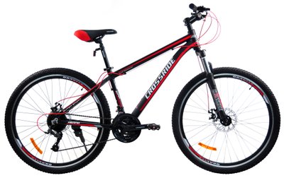 Велосипед CROSSRIDE 27,5 MTB AL "HILAND", 15", Красно-черный 0247 фото