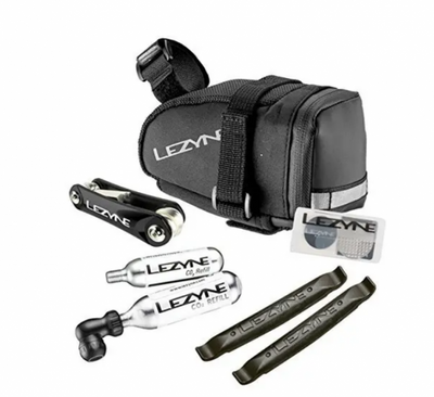 Сумка подседельная Lezyne + набор аксессуаров M-Caddy CO2 Kit 0,4л, Черный 4712805 982936 фото