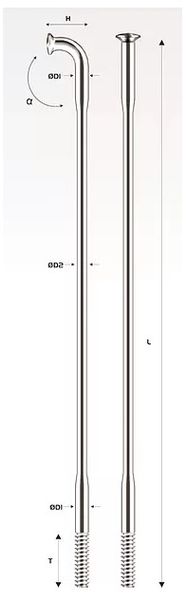 Набор спиц Pillar Duo 257MM 38PC, черный (1800002) 1800002 фото