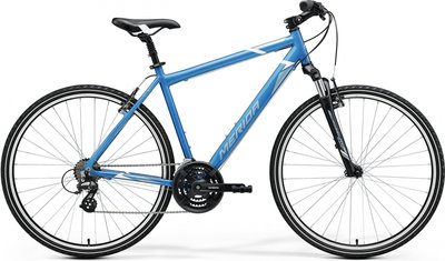 Велосипед MERIDA CROSSWAY 10-V, L (55), BLUE (STEEL BLUE/WHITE) A62211A 01759 фото