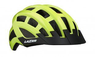 Шлем Lazer Compact DLX, неоновый желтый, с мигалом, (54-61см) 3714095 фото