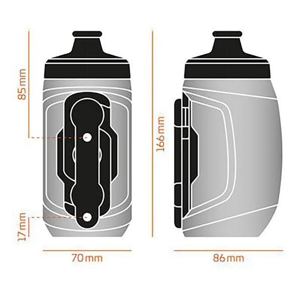 Фляга з конектором та базою FIDLOCK TWIST bottle 450мл, чорний 4251207 403088 фото