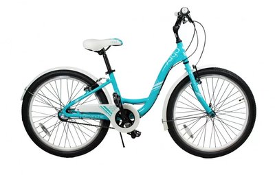 Велосипед COMANCHE SAGA S3 W24 13" BLU-WHT 1000211 фото