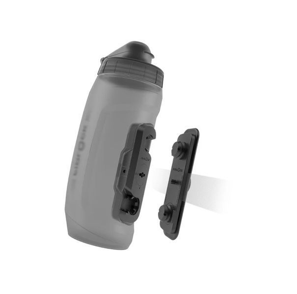Фляга з конектором та базою FIDLOCK TWIST bottle 590мл., база для кріплення на лямку рюкзака, прозорий/чорний 4251207 403163 фото