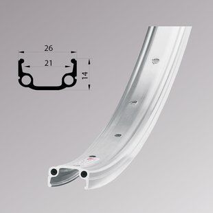Обод Remerx RMX 21, 26&raquo; (559x21), 36 отверстий, серебристый, AV 55921001000001000001 фото