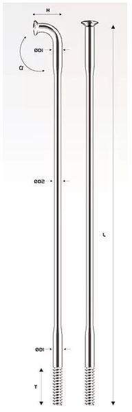 Набор спиц Pillar Duo 275MM 38PC, черный (1800012) 1800012 фото