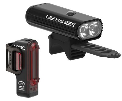 Комплект света Lezyne Micro Pro 800xl / Strip Pair, (800/150 люмен), черный Y13 4712806 002572 фото