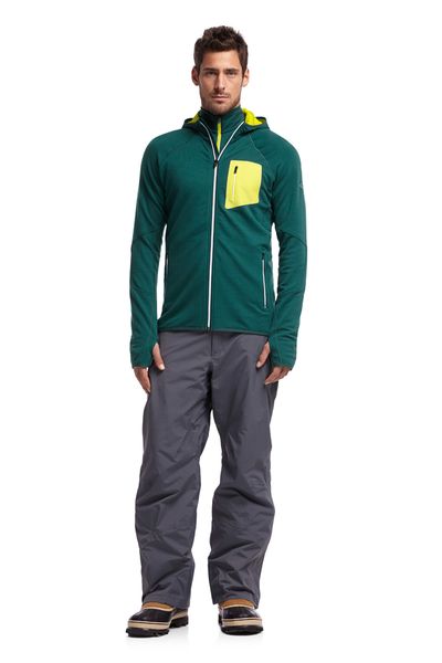 Термокофта Icebreaker Atom LS Zip Hood MEN pine/chartreuse/white L 101 456 402 L фото