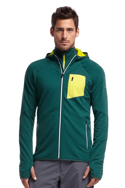 Термокофта Icebreaker Atom LS Zip Hood MEN pine/chartreuse/white L 101 456 402 L фото