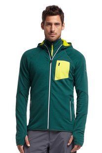 Термокофта Icebreaker Atom LS Zip Hood MEN pine/chartreuse/white M 101 456 402 M фото
