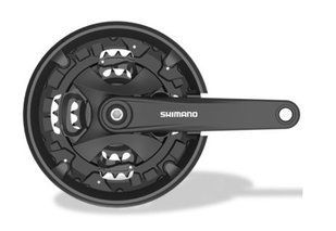 Шатуни Shimano FC-MT101-3, 175мм, 44X32X22, захист зірок EFCMT101E422CLB фото