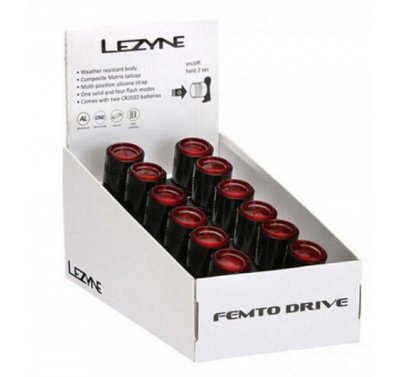 Набір заднього світла Lezyne Femto Drive Box Set Rear (24 штуки), (5 lumen) Y14 4712806 003579 фото