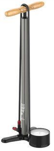 Підлоговий насос LEZYNE STEEL FLOOR DRIVE HV Манометр 3,5", Сріблястий матовий, 100psi 4710582 553332 фото