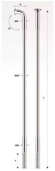 Набор спиц Pillar Duo 280MM 38PC, черный (1800015) 1800015 фото