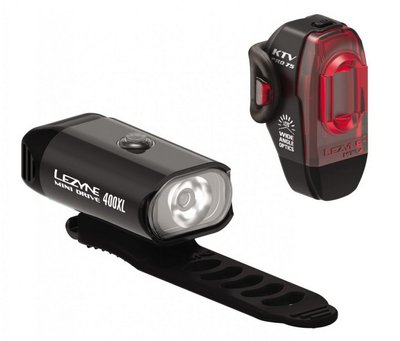 Комплект світла Lezyne Mini Drive 400 / KTV PRO Pair, (400/10 lumen), чорний Y13 4712806 002152 фото