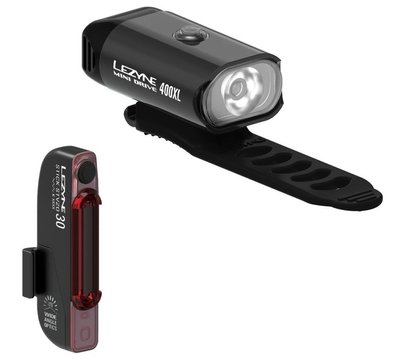 Комплект світла Lezyne Mini Drive 400XL/Stick Pair, (400/30 lumen), чорний Y14 4710582 543456 фото