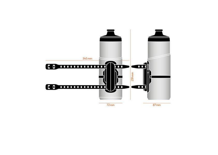 Фляга з конектором та базою FIDLOCK TWIST bottle 600мл, універсальна база, прозорий/чорний 4251207 403309 фото