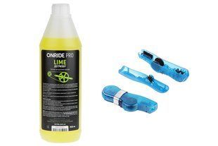 Комплект дегризер ONRIDE PRO Lime 1000 мл + Мийка ланцюга 2526116105064 фото