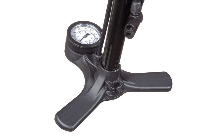 Насос напольный ONRIDE Flow 10 стальной, с манометром, макс. давление 120 PSI головка под FV/AV 2526116105247 фото