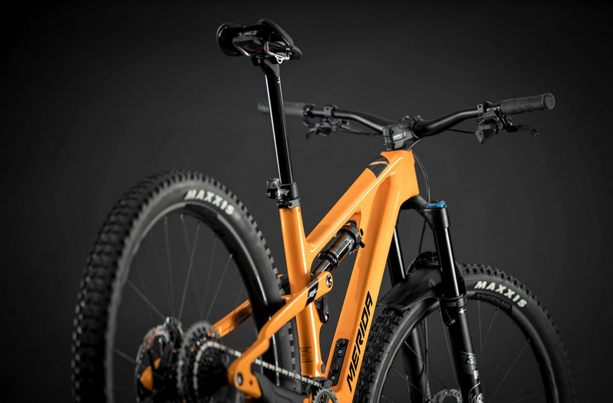 Велосипед MERIDA ONE-FORTY 8000, LONG, ORANGE (BLACK/SILVER) A62211A 04262 фото