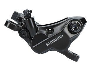 Калипер гидравлических тормозов Shimano BR-MT520, под 2-пальцы, монтаж РМ160мм, колодка В03S полимер EBRMT520MPRXL фото