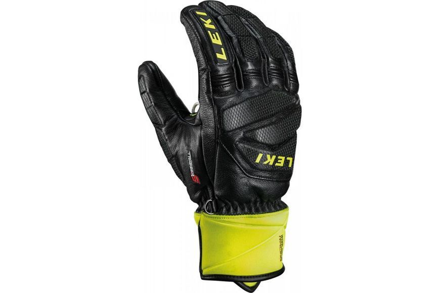Рукавички гірськолижні LEKI Worldcup Race Downhill S black-ice lemon 8 649 806301 080 фото