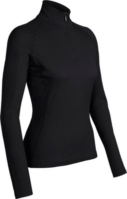 Термофутболка с длинным рукавом Icebreaker BF 200 Chakra Zip WMN black L IBE 124 001 L фото