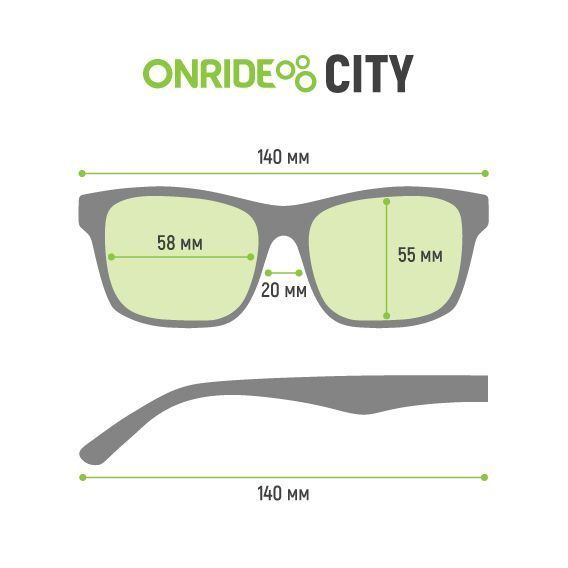 Очки ONRIDE City, черный с линзами Smoke 17% Anti Scratch 6936116101510 фото