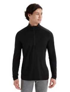 Термофутболка з довгим рукавом Icebreaker 200 Oasis LS Half Zip Black M 104 367 001 M фото