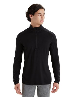 Термофутболка з довгим рукавом Icebreaker 200 Oasis LS Half Zip Black M 104 367 001 M фото