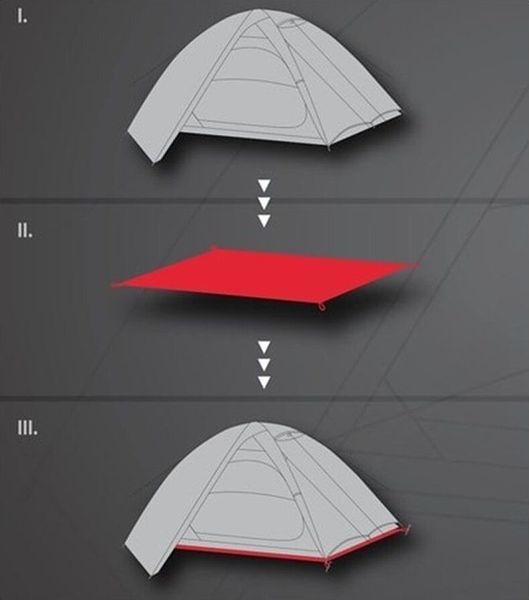 Подкладка для палатки Hannah Groundsheet 2, graphite 10003229HHX фото