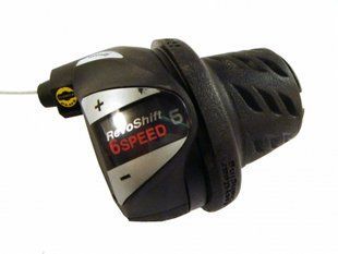 Шифтер Shimano Tourney SL-RS36 Revoshift, 6 швидкостей, права (SIS), чорний, OEM ASLRS36R6AP фото