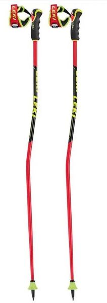 Палки горнолыжные Leki WCR GS Carbon 3D bright red-black-neonyellow 125 cm 652 67671 125 фото