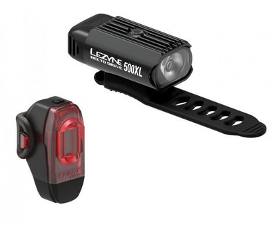Комплект світла Lezyne Hecto Drive 500XL / KTV Pair, (500/10 lumen), чорний Y13 4712806 002220 фото