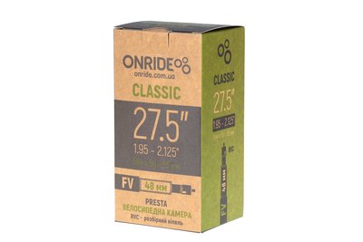 Камера ONRIDE Classic 27.5"x1.95-2.125" FV 48 RVC, розбірний ніпель 6936116100721 фото
