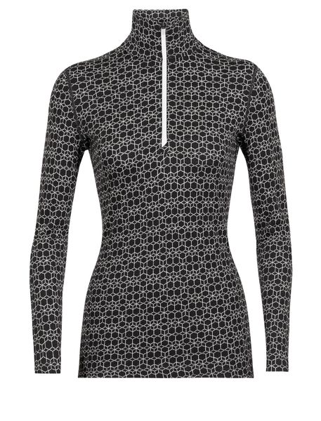 Термофутболка с длинным рукавом Icebreaker 250 Vertex LS Half Zip Alpine Geo WOMEN, BLACK/SNOW/J, L IB0 A56 I9672 L фото