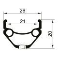 Обод Remerx HIT 21 RX 4521, 26'', 559x21, 32 отв., AV, серебристый анодированный, V-Br, CNC 55930102021001000001 фото