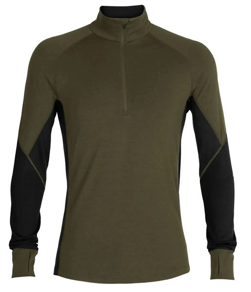 Термофутболка з довгим рукавом Icebreaker 260 Zone LS Half Zip MEN LODEN/BLACK L 104 361 083 L фото