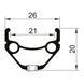 Обод Remerx HIT 21 RX 4521, 26'', 559x21, 32 отв., AV, серебристый анодированный, V-Br, CNC 55930102021001000001 фото 3