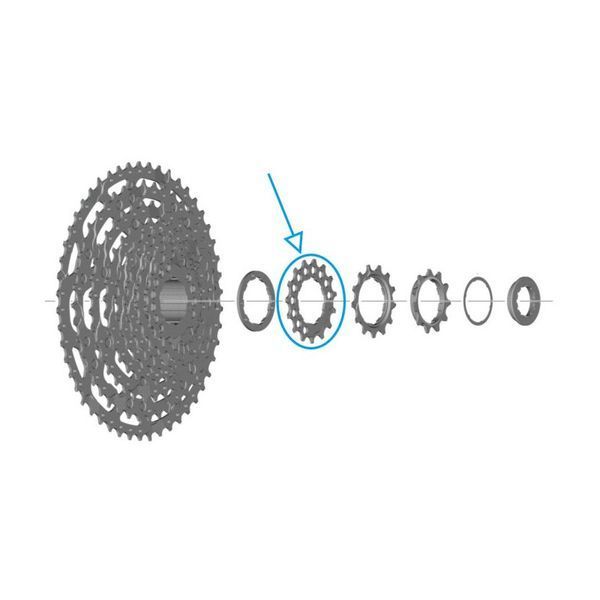 Звезда кассеты Shimano CS-LG600, 15-зуб. Y0NC15000 фото