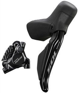 Тормоз гидравлический дисковый Shimano R7170 105, задний (правая ручка, калипер, гидролиния 1700мм) IR7170DRRDSC170A фото