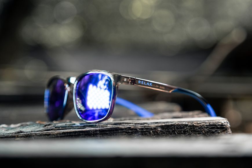 Окуляри дитячі Relax Siri сірі кристальні, лінза smoke (PC), blue revo, кат. 3 R3092A фото
