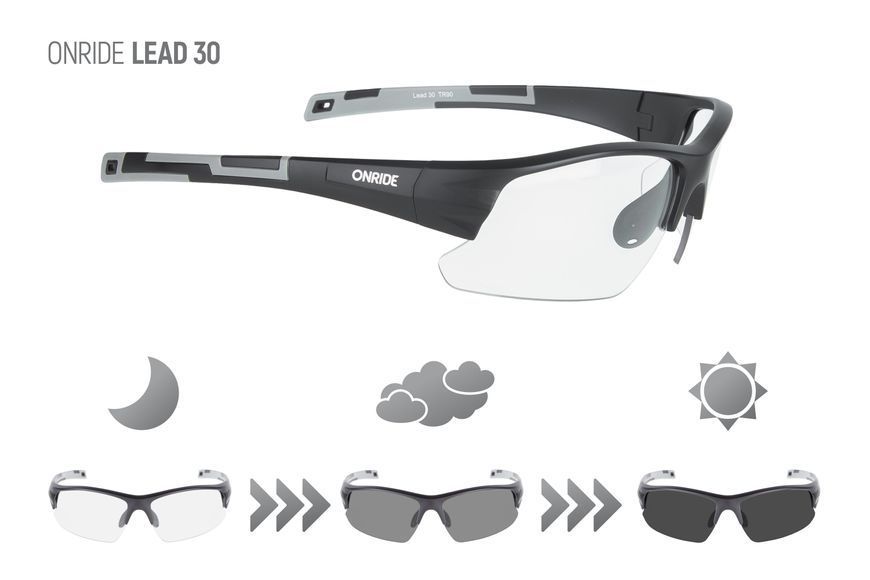 Окуляри ONRIDE Lead 30 матовий чорний з лінзами Photochromic (88-13%) 6936116100513 фото