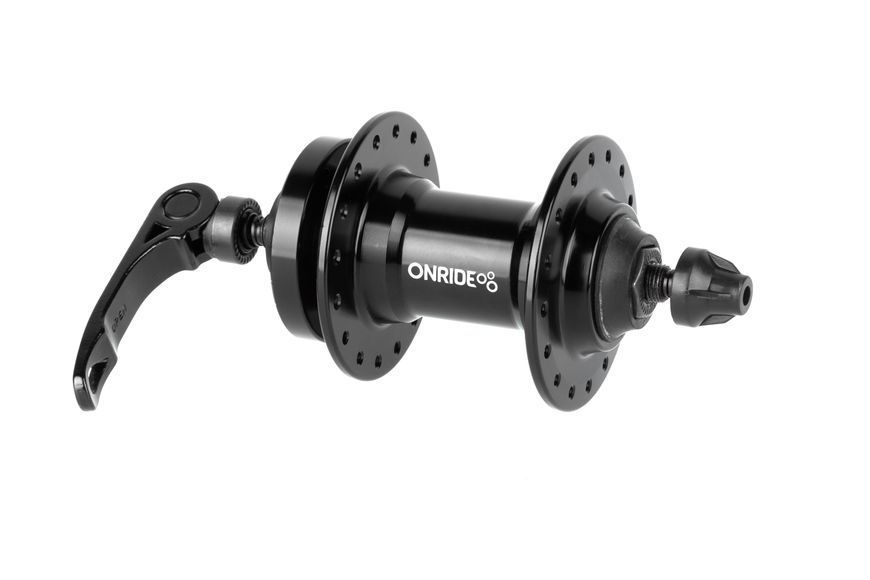 Втулка передня ONRIDE Hub 20F, 32 отвори, disc, кульки, 100 QR, чорна 2526116104015 фото