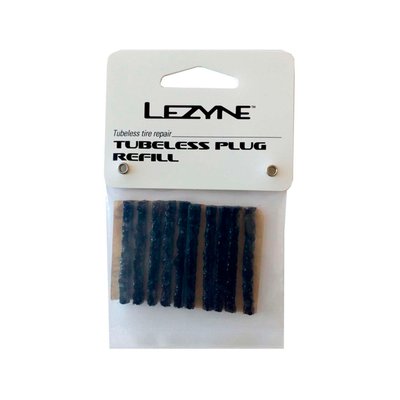 Ремкомплект для безкамерок LEZYNE TUBELESS PLUG RERILL-10, Чорний 4712805 998449 фото